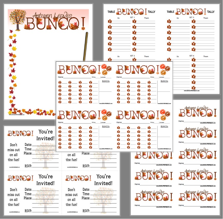 Bunco Score Sheet Free Printable