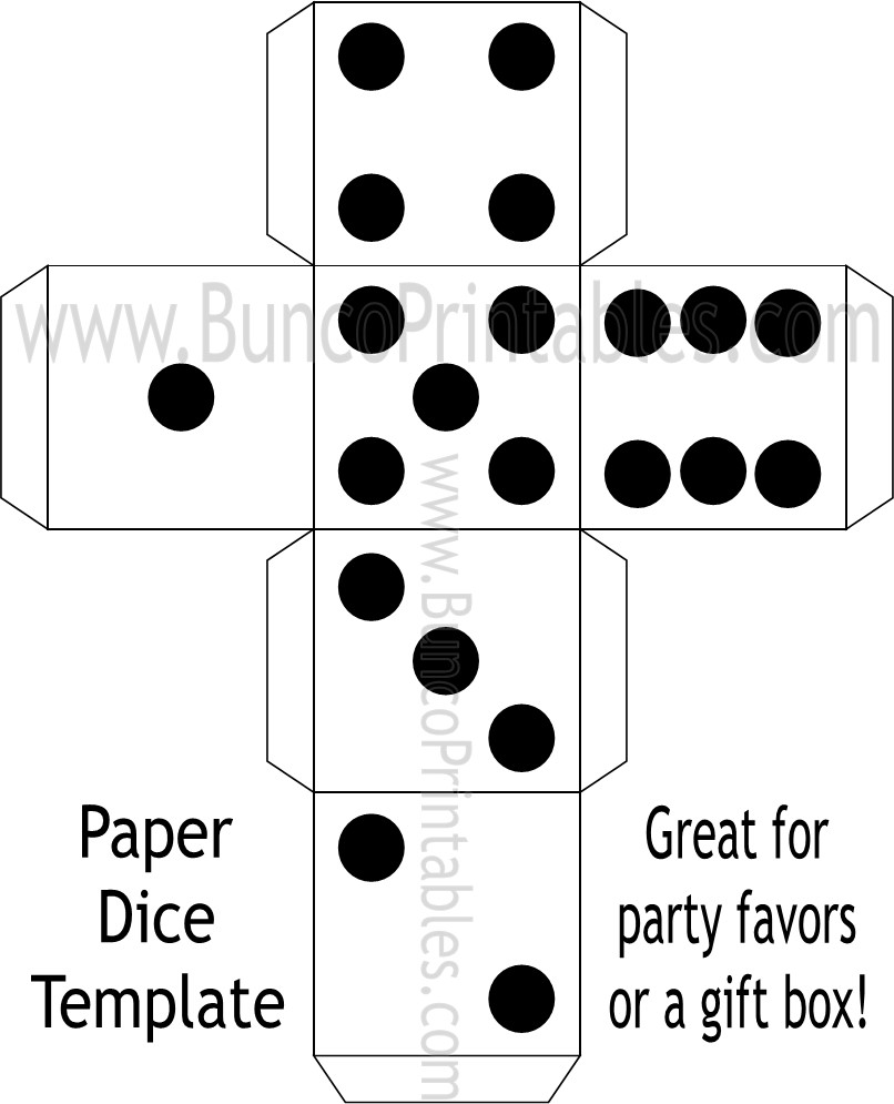 Dice Template | Bunco Printables