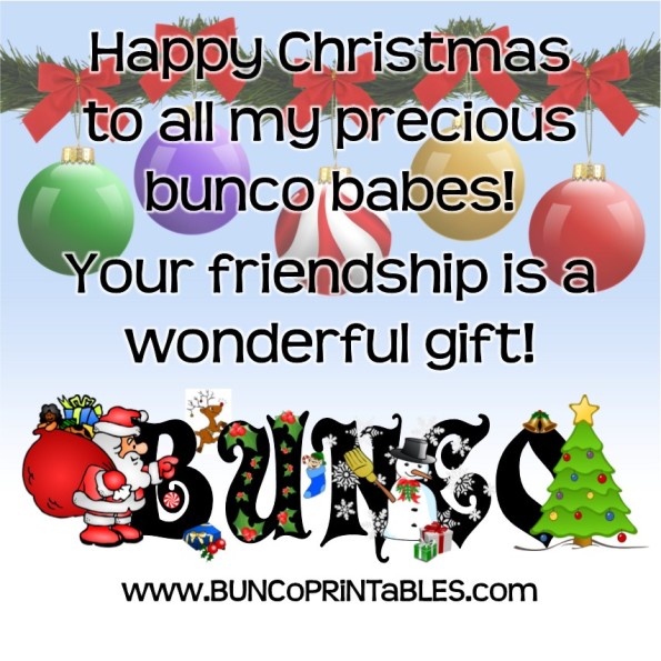 Happy Christmas Bunco - Bunco Printables