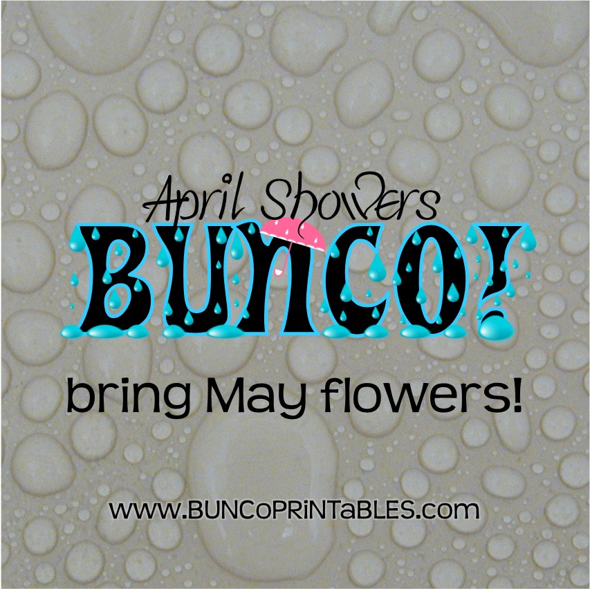 April Showers Bunco Set - Bunco Printables