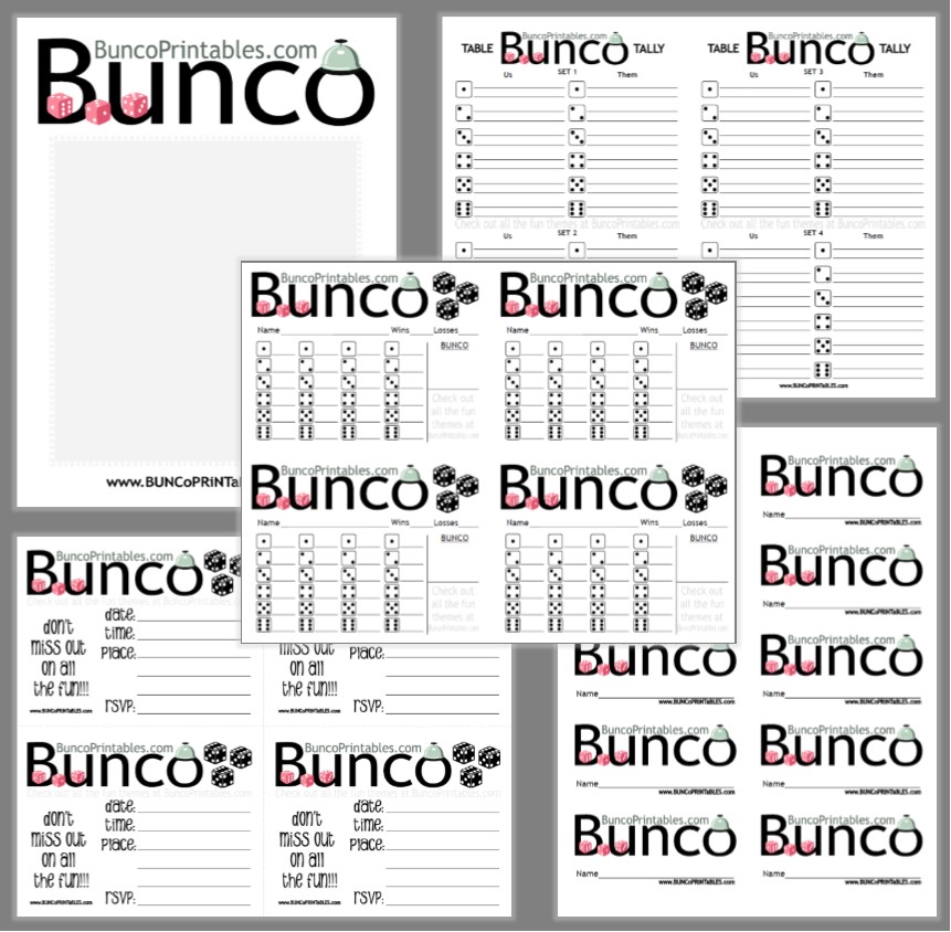 Get this FREE Bunco Set at Bunco Printables