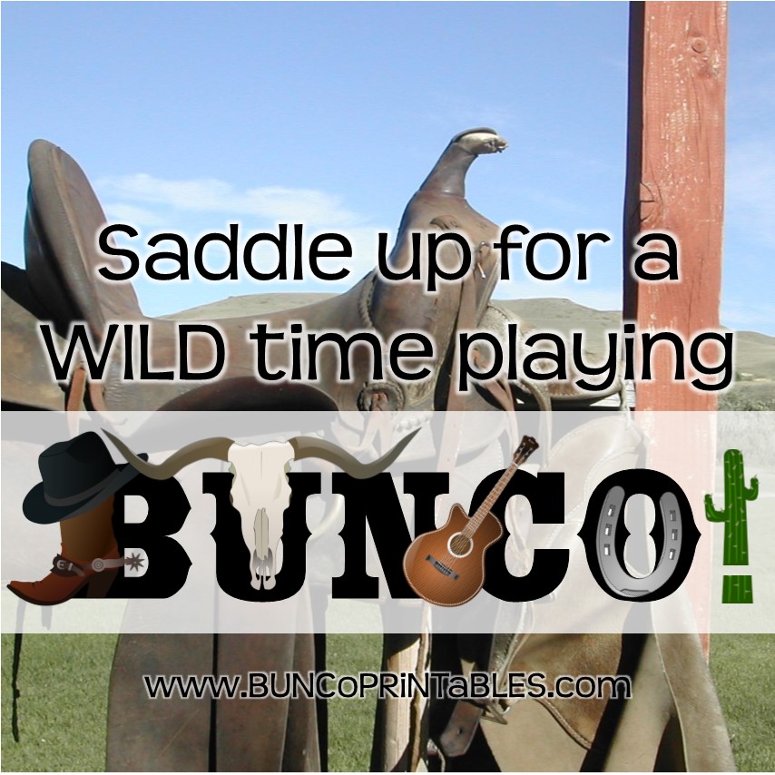 Wild West Bunco Set Bunco Printables